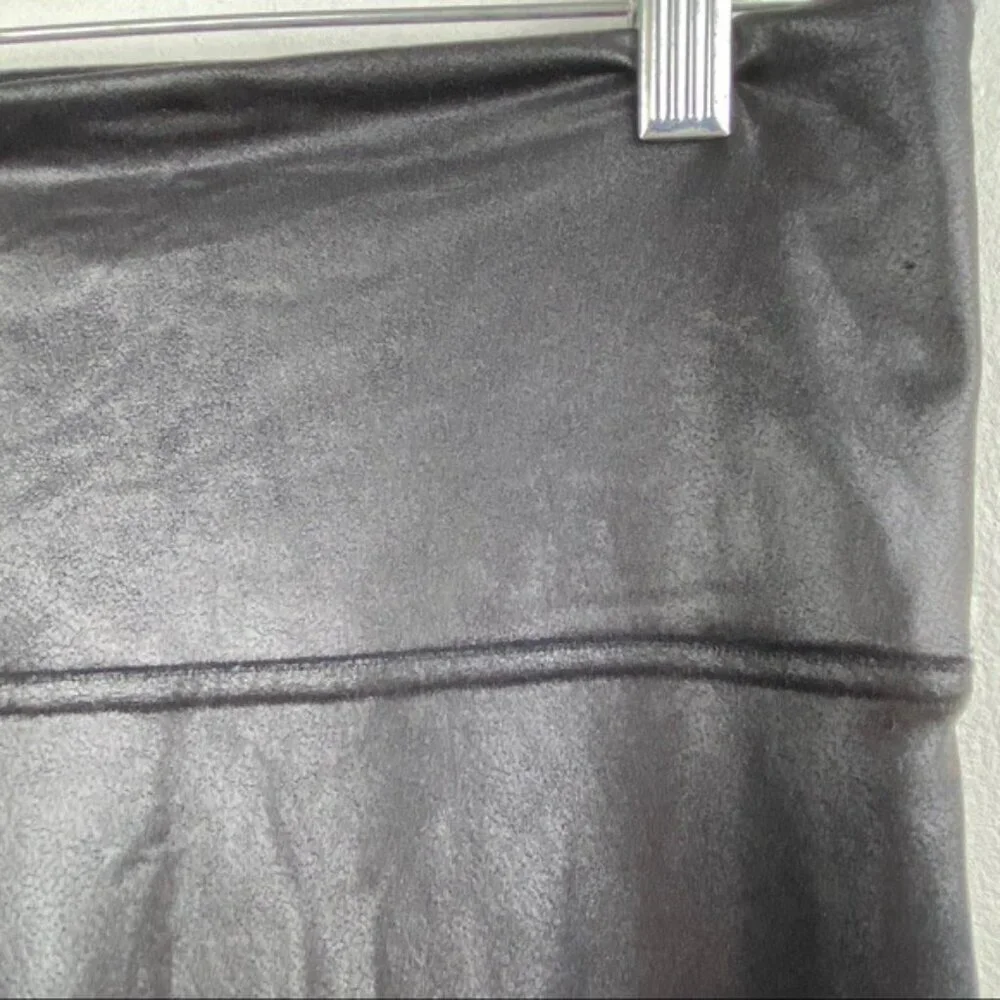 Spanx Faux Leather Black‎ Metallic Legging Large PETITE - Picture 6 of 10
